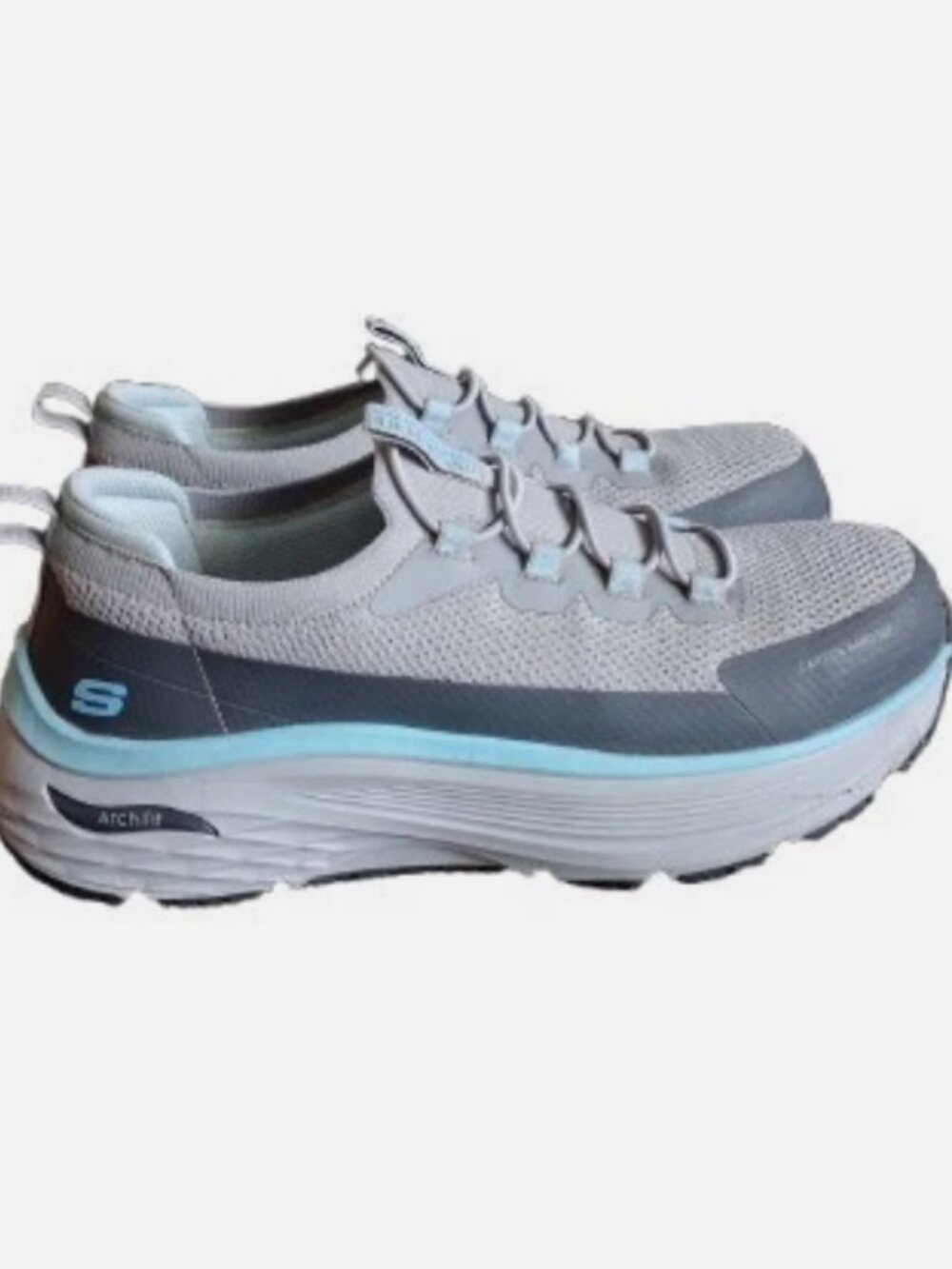 Skechers Max Cushioning Arch Fit Womens 8.5 Work Shoes Sneakers Carbon Nano Toe